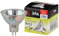 Лампа галогенная ЭРА GU5.3 50W 2700K прозрачная GU5.3-JCDR (MR16) -50W-230V-CL C0027365