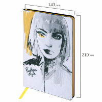 Блокнот А5 (143x210 мм), BRAUBERG VISTA "Fashion Style", под кожу, гибкий, 80 л., 112067 (112067)