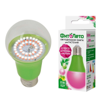 Лампа светодиодная для растений E27 15W 575-650К (холодный) Uniel LED-A60-15W/SPSB/E27/CL PLP30GR (UL-00004582)