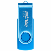 Флеш-диск 32 GB SMARTBUY Twist USB 2.0, синий, SB032GB2TWB (513908)