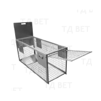 ТД ВЕТ Клетка-ловушка для собак КЛ-9 1300х500х600(700)h мм (каркас серый) разборная TD00471