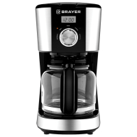 Кофеварка капельная BRAYER BR1122, 900 Вт, объем 1,5 л, черная (456597)