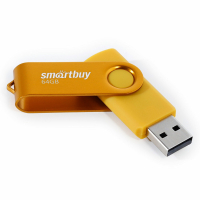 Флеш-диск 64 GB SMARTBUY Twist USB 2.0, желтый, SB064GB2TWY (513912)