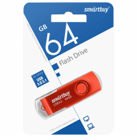 Флеш-диск 64 GB SMARTBUY Twist USB 3.0, красный, SB064GB3TWR (513913)