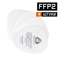 Фильтр противоаэрозольный (предфильтр) Jeta Safety 6020P2R (6022), комплект 4 шт., класс P2 R (610903)