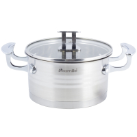 Кастрюля 22*12см, 4,4L из нержавеющей стали с крышкой Kamille 5856