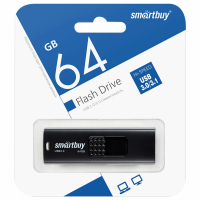Флеш-диск 64 GB SMARTBUY Fashion USB 3.0, черный, SB064GB3FSK (513915)