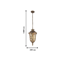Уличный подвесной светильник с лампочкой Favourite Luxus 1495-1P+Lamps А60