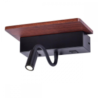 Настенный светильник с выключателем, USB портом и полкой Ambrella light Wallers FW291