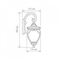 Уличный настенный светильник Elektrostandard Andromeda D (GLYF-8024D) черное золото (a027996)
