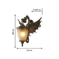 1717-1W Уличный настенный светильник Favourite Dragon