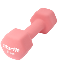 Гантель неопреновая DB-201 3 кг, коралловый Starfit ЦБ-00001429