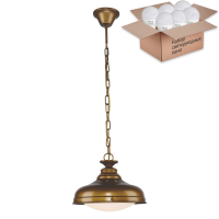 Подвесной светильник с лампочкой Favourite Laterne 1330-1P1+Lamps E27 P45
