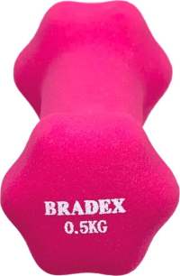 Набор из 20 шт, Гантель неопреновая, 0.5 кг, розовая Bradex SF 0539