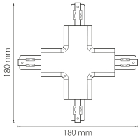 Трехфазный X-образный соединитель для шинопровода Barra Lightstar 504146