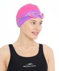 Шапочка для плавания Relast Pink/Purple, силикон 4680459123817