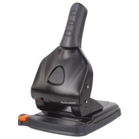 Дырокол металлический МОЩНЫЙ BRAUBERG "Heavy duty" до 65 листов, эргономичный, черный (228496)