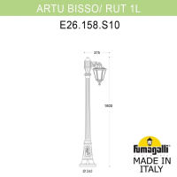 E26.158.S10.AXF1R Фонарный столб Fumagalli ARTU BISSO/Rut 1L