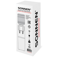 Кулер для воды SONNEN FSE-02Wc, напольный, НАГРЕВ/ОХЛАЖДЕНИЕ ЭЛЕКТРОННОЕ, шкаф, 2 крана, белый, 456167