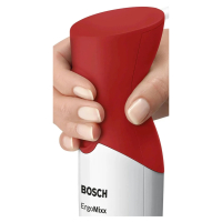 Блендер погружной BOSCH MSM64110, 450 Вт, 2 скорости, 1 насадка, стакан, белый/красный (456927)