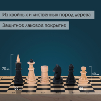 Шахматы, шашки, нарды (3 в 1), деревянные, большая доска 40х40 см, ЗОЛОТАЯ СКАЗКА, 664671 (664671)