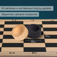 Шахматы, шашки, нарды (3 в 1), деревянные, большая доска 40х40 см, ЗОЛОТАЯ СКАЗКА, 664671 (664671)