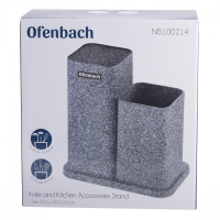 Подставка для ножей и кухонных принадлежностей двойная 21,5*13,2*23см OFENBACH 100214