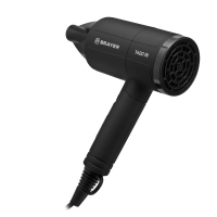 Фен BRAYER BR3040, 1400 Вт, 2 скорости, 1 температурный режим, складная ручка, черный (456104)