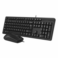 Набор проводной A4TECH KK-3330, USB, клавиатура 104 кл., мышь 2 кн.+1 кн.-колесо, черная, 1530249 (513929)