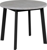 Стол Next круглый раскладной 90-120x90x76,5см, Бетон Лайт, чёрный Bradex Home RF 0250