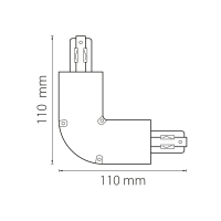 Трехфазный L-образный соединитель для шинопровода Barra Lightstar 504129