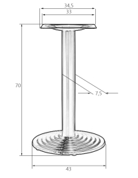 Подстолье обеденное Dobrin Greg 5005-2-LMSGREG (D0000000000000000036)