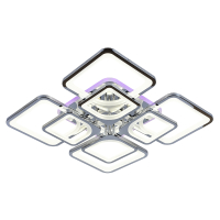 Светодиодная диммируемая люстра с ПДУ Profit Light 8057/4+4 CHR 224W+12W RGB