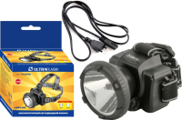 Светодиодный налобный фонарь на аккумуляторе. Дальность 20м. Ultraflash LED5366 11649