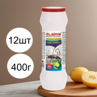 12шт. Чистящее средство 400 г, Laima Professional Сода-Эффект Лимон, порошок