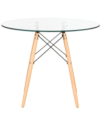 Стол обеденный Dobrin Chelsea 90 Glass (светлый бук) 109-1-TD-LMZLCHELSEA 90GLASS (D0000000000000002799)