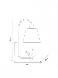 Бра Arte Lamp Passero A4289AP-1WH