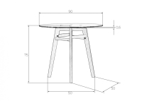 Стол обеденный Dobrin Henry 90 Glass (светлый бук) 59-1TD-LMZLHENRY 90GLASS (D0000000000000004798)