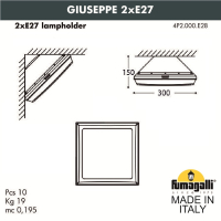 4P2.000.000.LYE28 Уличный настенный светильник Fumagalli Guizeppe