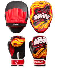 Набор для бокса TIGER, красный/черный, 23x17 см, 4 oz Insane (ЦБ-00002880)