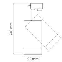 Однофазный LED светильник 35W 4000К для трека Lightstar Canno 303274
