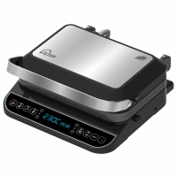 Электрогриль VIXTER ECG-1212, 2000 Вт, съемные панели, регулировка температуры, серебро/черный (456705)