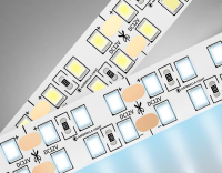 5м. Светодиодная лента холодного света 6500K, 2835, 19.2W, 12V, 240LED/m, IP20 Ambrella light ILLUMINATION LED Strip 12VGS1603