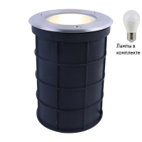 Уличный встраиваемый в дорогу светильник с лампочкой Arte lamp A6014IN-1SS+Lamps