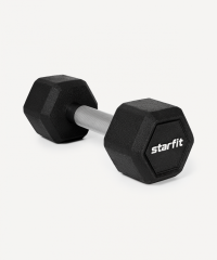 Гантель гексагональная DB-301PRO 6 кг, обрезиненная, черный Starfit ЦБ-00003800