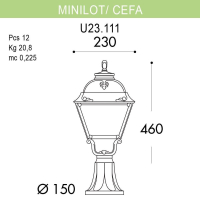 U23.111.000.AYF1R Уличный наземный светильник Fumagalli Minilot/Cefa