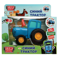 Трактор металлический, СИНИЙ ТРАКТОР, длина 11 см инерц, свет-звук, ТЕХНОПАРК, 343453, 376584 (665725)