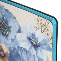 Блокнот А5 (143x210 мм), BRAUBERG VISTA "Delicate flowers", под кожу, гибкий, 80 л., 112077 (112077)