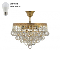 Люстра потолочная с Led лампочками в комплекте Arti Lampadari Castellana E 1.3.30.501 G+Lamps