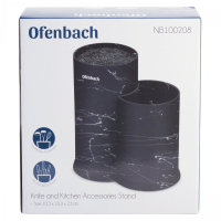 Подставка для ножей и кухонных принадлежностей двойная 10,3*10,3*23см OFENBACH 100208
